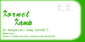 kornel kamp business card